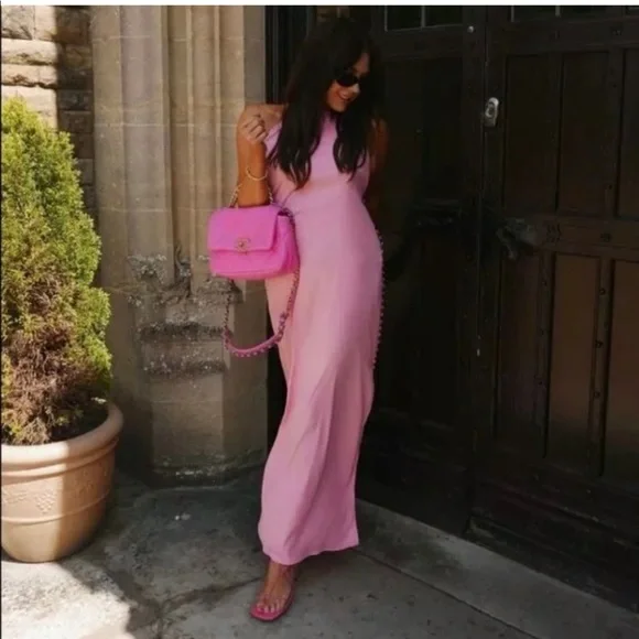 Zara | Dresses | Zara Pink Buttoned Midi Dress Nwt | Poshmark